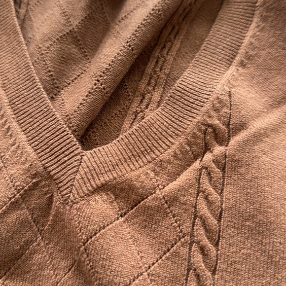 Aritzia Brown Cable Knit Sweater Vest - Picture 7 of 7